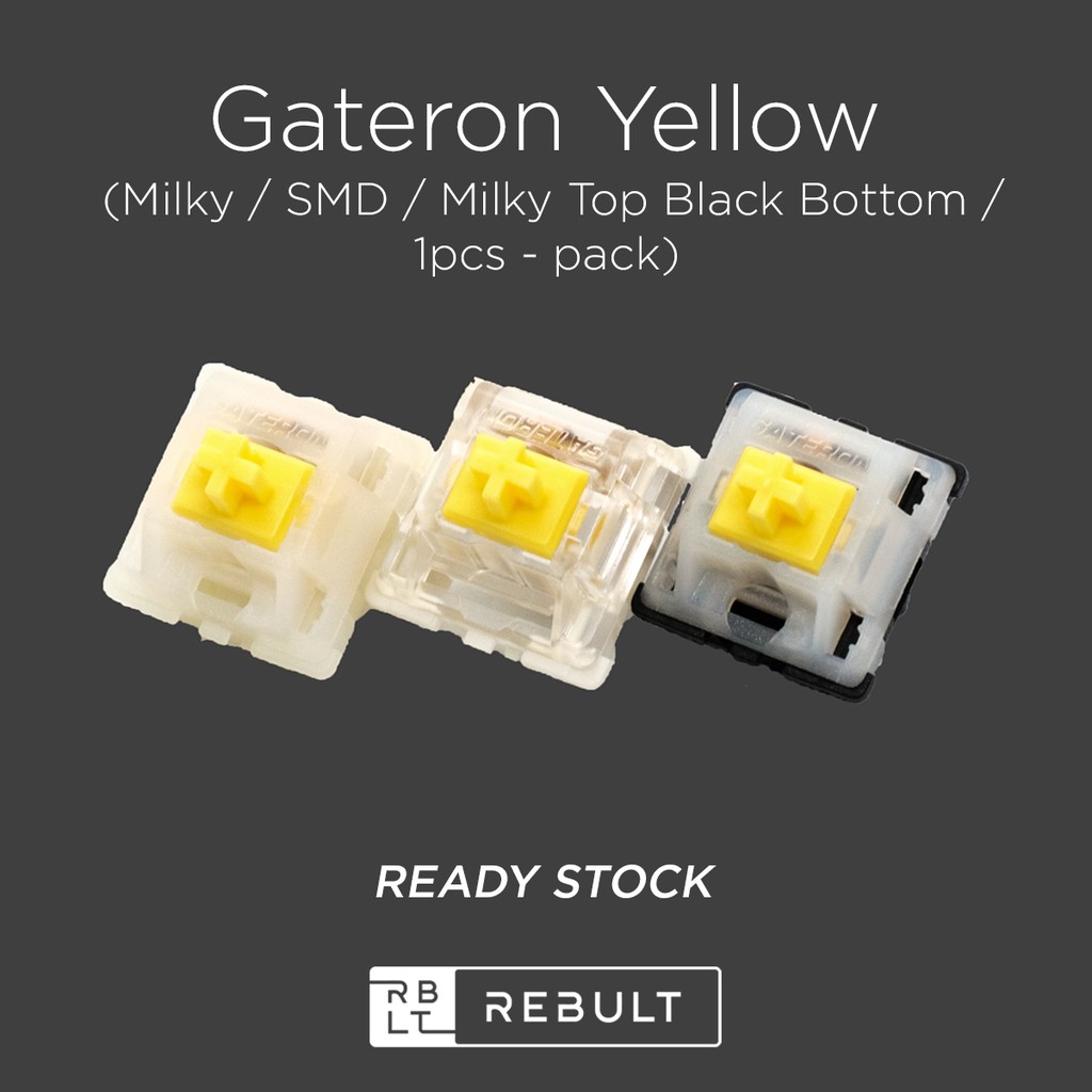 Gateron Yellow/Milky Yellow (1 Switch/Samples) Mechanical Switch For ...