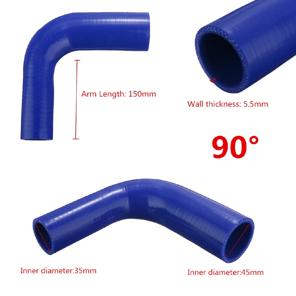 Samco 90 Degree Silicone/Silicon Hose Reducing/Reducer Elbow/Bend 22-19mm Blue 