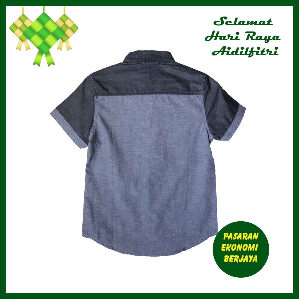 KEMEJA FESYEN BUDAK LELAKI 8011#/ BAJU RAYA BUDAK/ KEMEJA LENGAN PENDEK