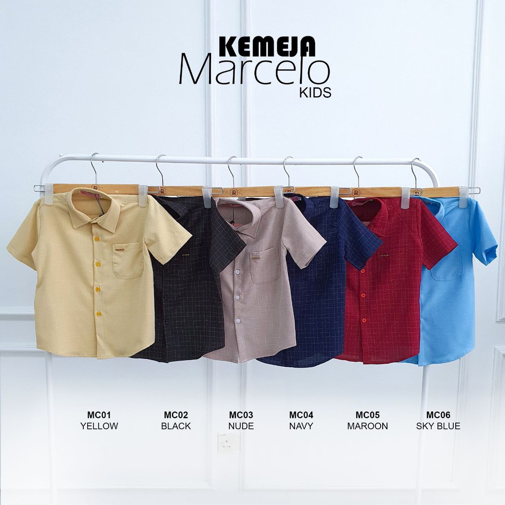 KEMEJA MARCELO KIDS Baju Kemeja Kanak2 Lelaki Baju Budak Kids Clothing Boys Fashion