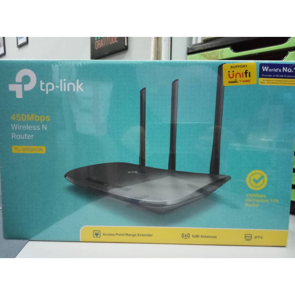 TP-Link TL-WR940N 450Mbps Wireless-N Router Access Point & Extender 