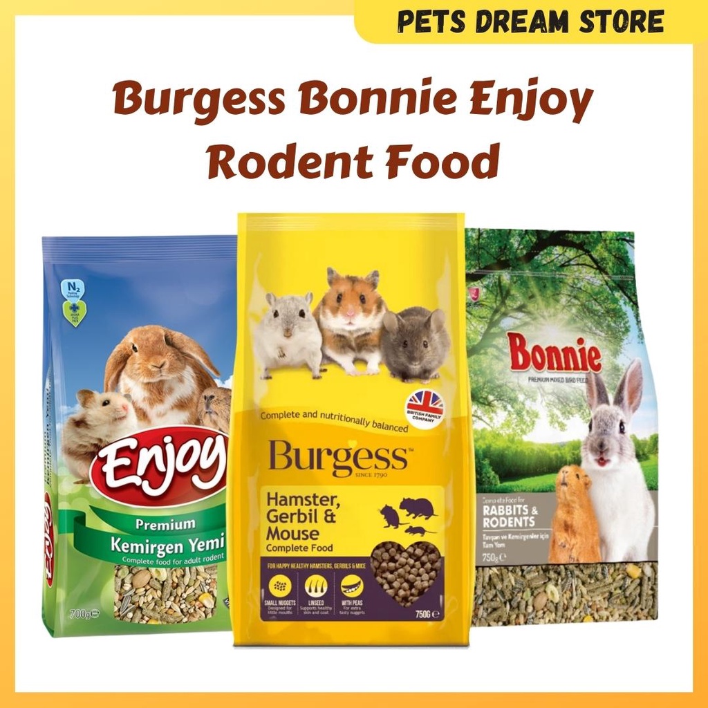 Burgess Premium Hamster food Gerbil Bonnie Rodent Food Enjoy Rodent