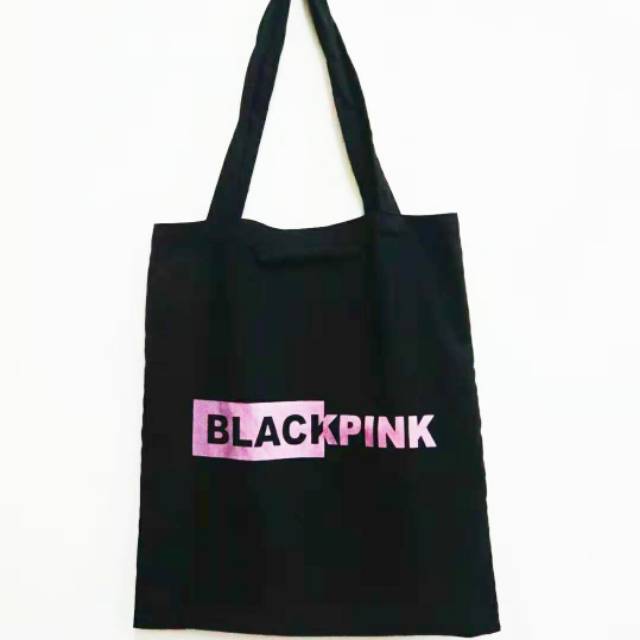 black pink tote bag