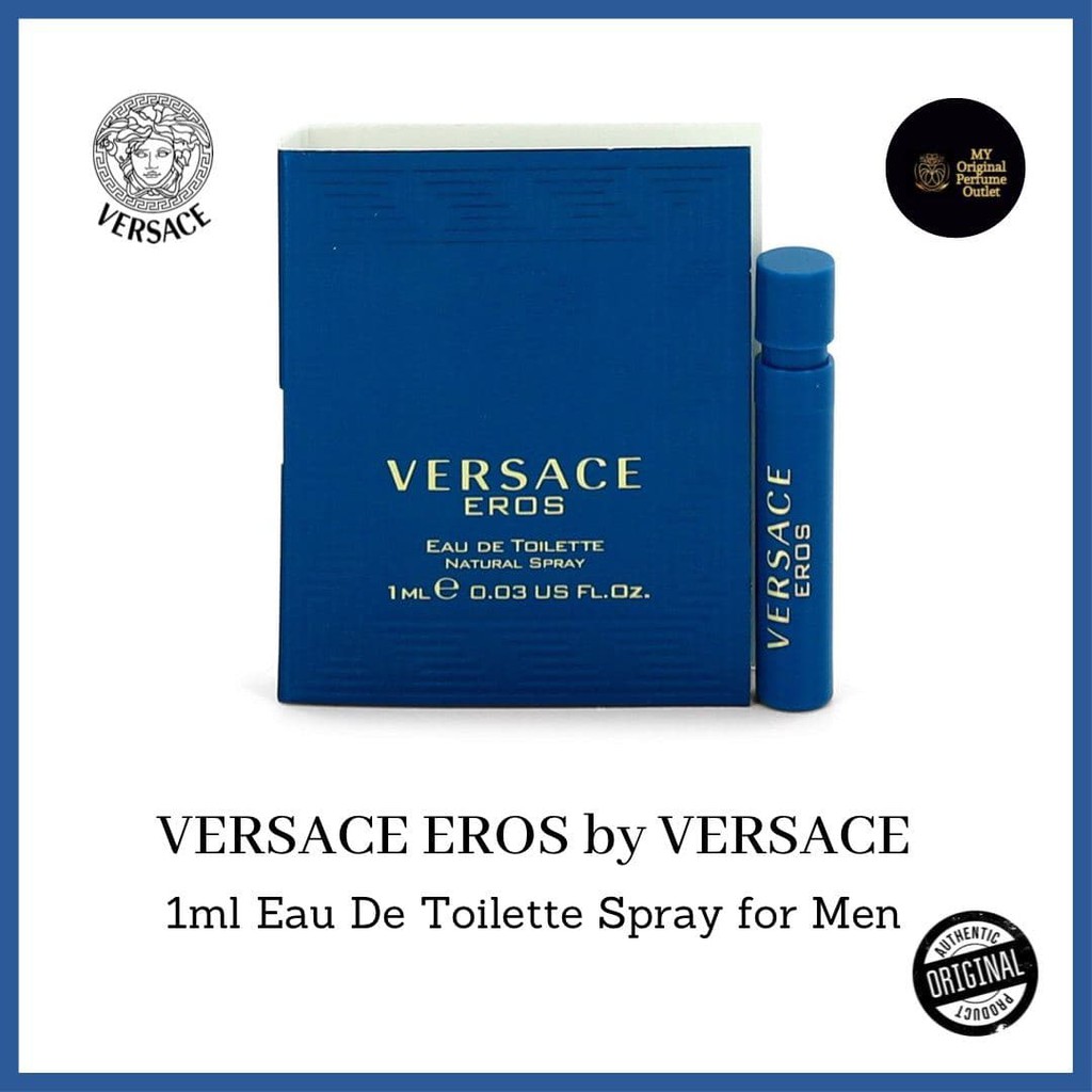 (100 Original) Versace Eros by Versace for Men (Sample Perfume) 1ml