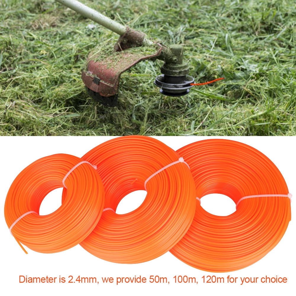 10m of 2.4mm Round Strimmer Cord Line Wire String Nylon Petrol Trimmer Durable