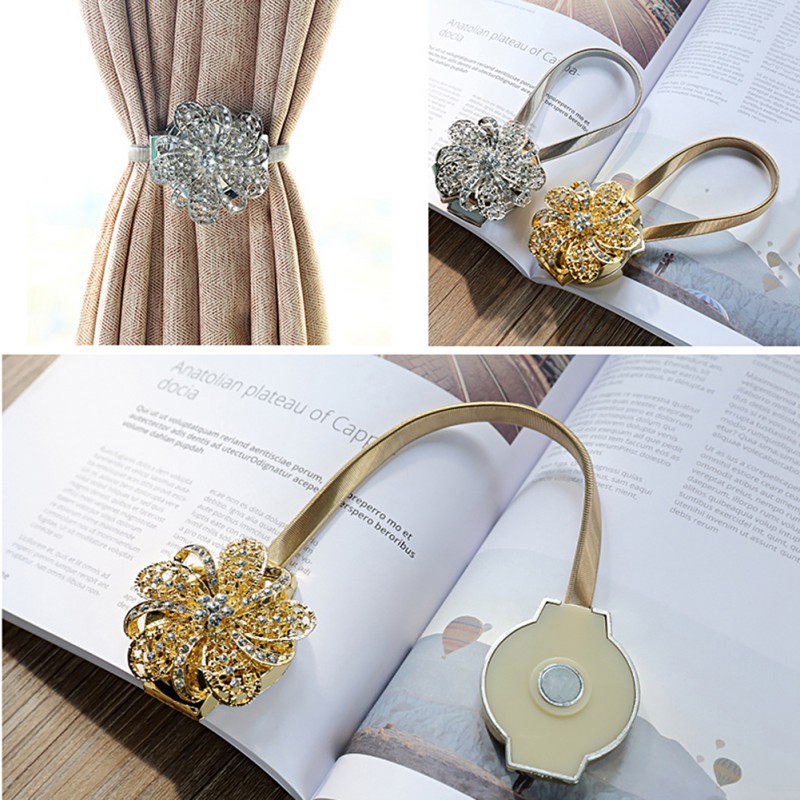 1pcs Curtain Tie Backs Window Decor Curtain Punch Free Magnet