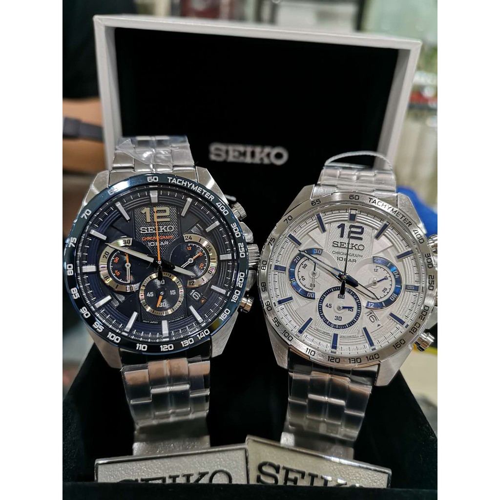 SEIKO Conceptual Chronograph Quartz White Dial Men's Watch - SSB343P1 /  SSB345P1 | Shopee Malaysia
