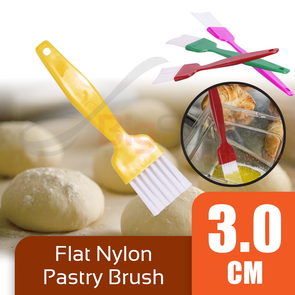 BIGSPOON 1.25 Inch Flat Nylon Pastry Brush