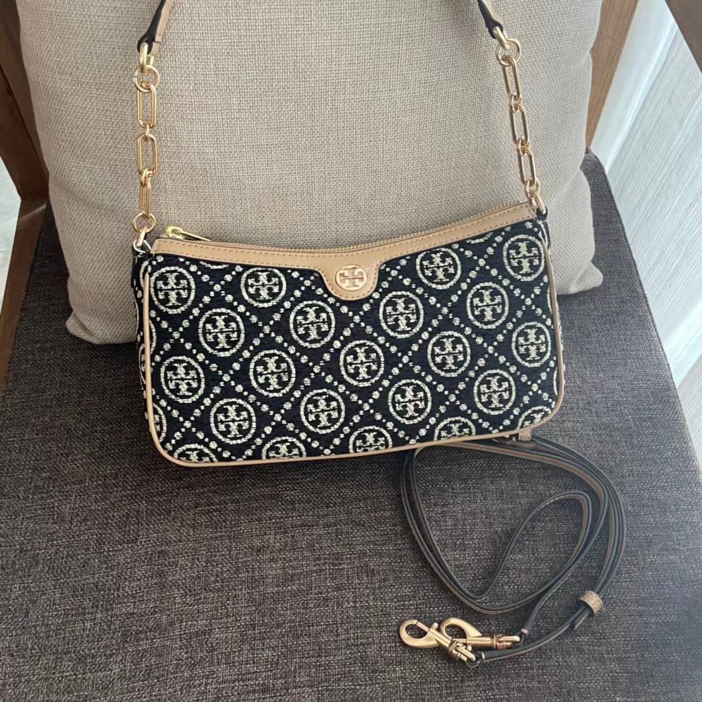 New Arrival！！】Tory Burch Lady's 2021 Counter Latest T Monogram Studio  Quilted classic pattern Iconic Double T Logo Chenille Handbag Tote Bag  Underarm Bag | Shopee Malaysia