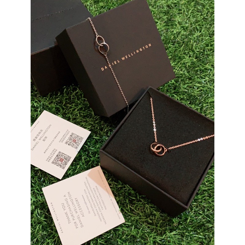 DW Necklace Love ELAN UNITY & bangle & Bracelet stainless steel 1set with box and paperbag cuff