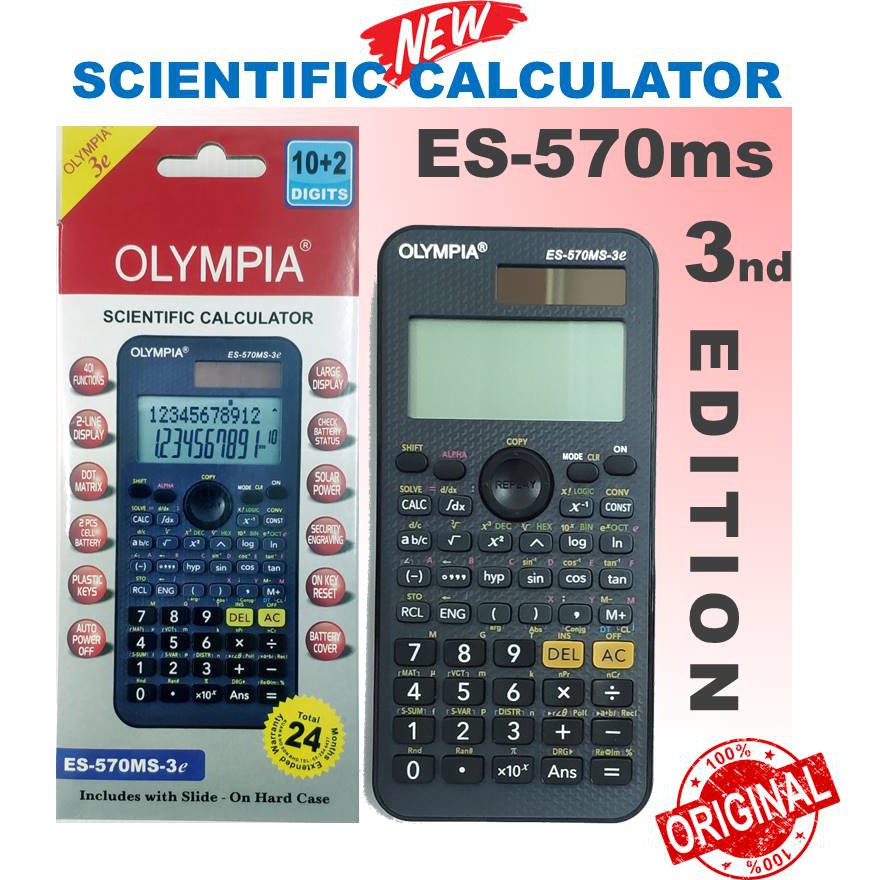 Olympia Scientific Calculator 570 ES570MS 3e (third edition) SPM (kalkulator saintifik) Shopee
