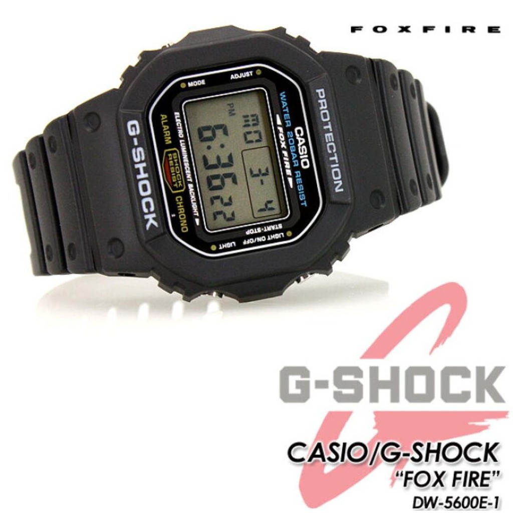 Original G Shock Dw 5600e 1 Foxfire Japan Set New Shopee Malaysia