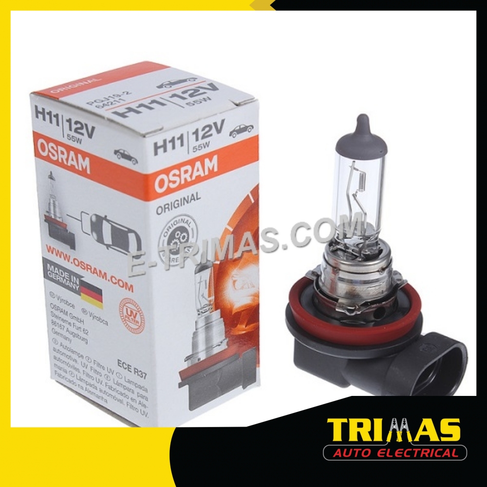 64211 Osram ORIGINAL H11 55W 12V 3200K Headlight Bulb | Shopee Malaysia