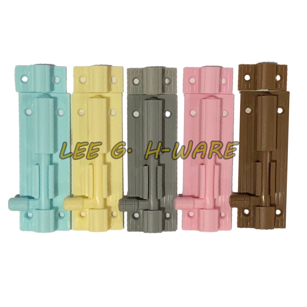 Quality Plastic PVC Door Bolt Slug Latch I PVC Door Slide Toilet Latch