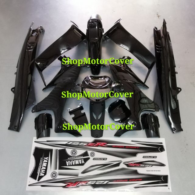 Buy Yamaha Y125zr Y125z Y125 125 Zr Body Cover Set Hitam Skala With Sticker Zr Hld Coverset Yamaha Y 125 Old Full Black Seetracker Malaysia