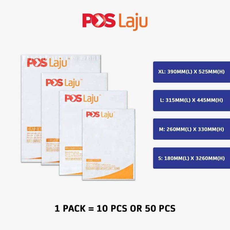 pos-laju-flayer-pack-s-m-l-xl-50pcs-shopee-malaysia