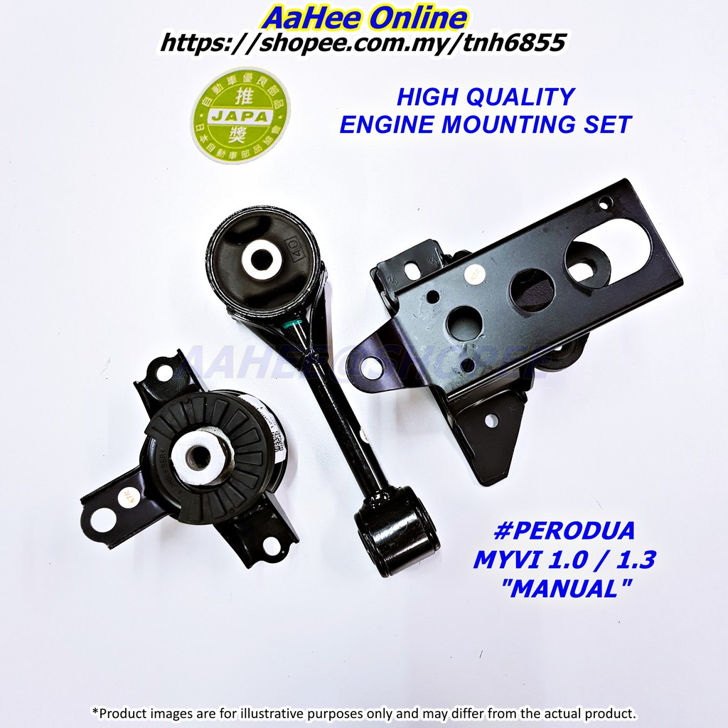 Perodua Myvi 1.3/1.0 *Manual Engine Mounting Kit Set x3pc High Quality