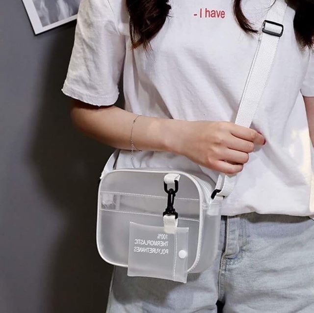 transparent sling bag