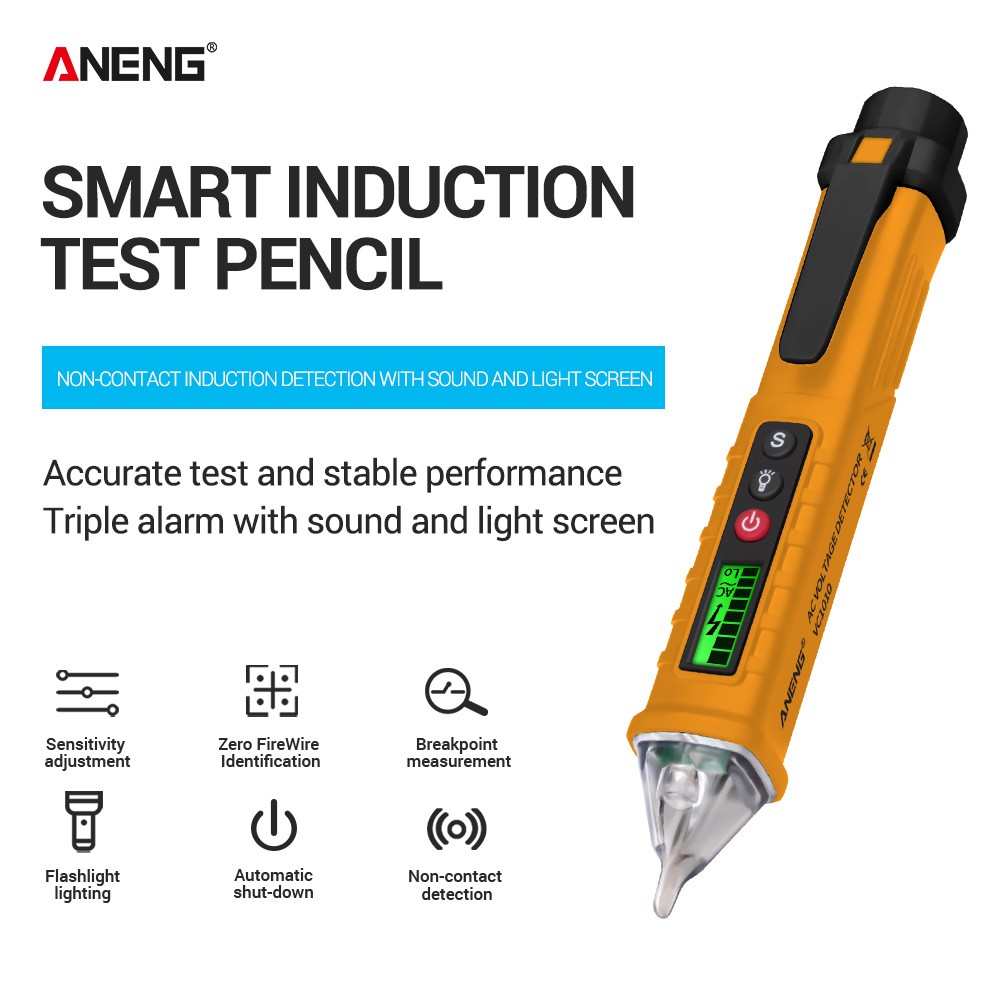 ANENG VC1010 Digital Voltage Detectors 121000V AC/DC NonContact Pen