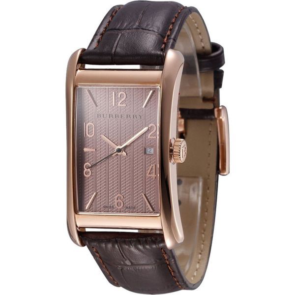 burberry heritage beige leather watch