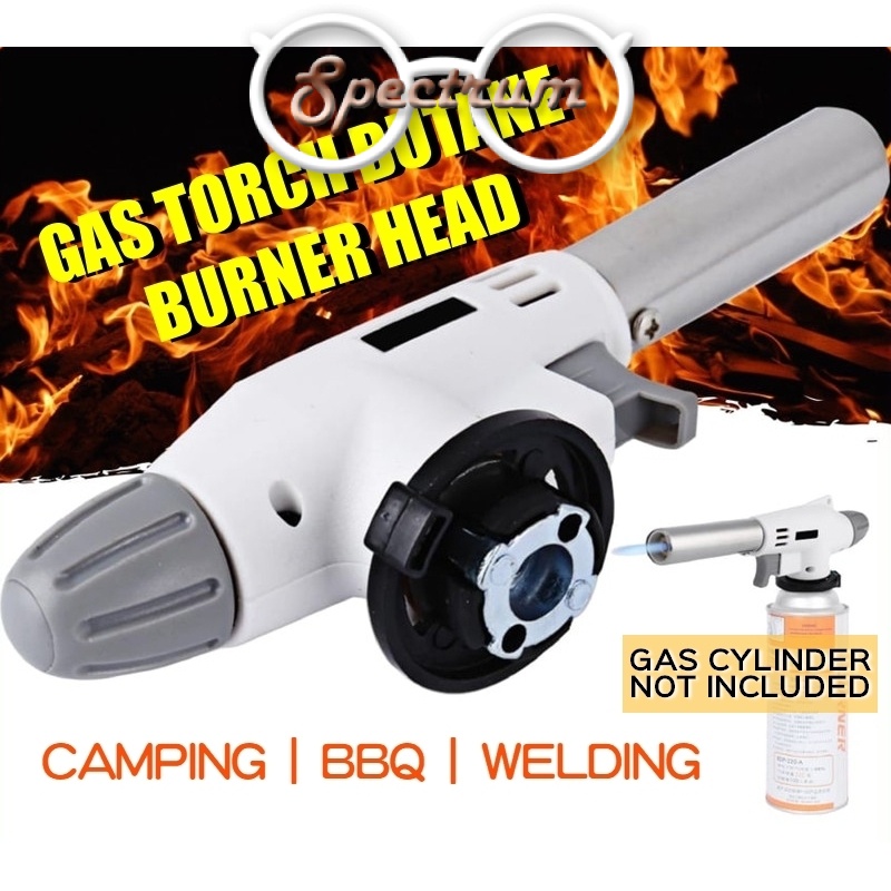 (HEAD ONLY) Multipurpose Torch Butane Burner Head Welding Fire Camping Gas Maker Flame Gun Welding Ignition Lighter