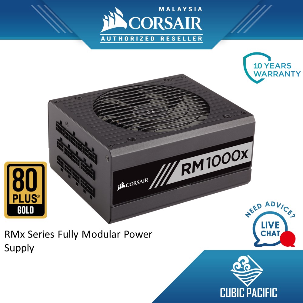 CORSAIR RMx Series RM1000x/RM850x Gold Certified Fully Modular ATX ...