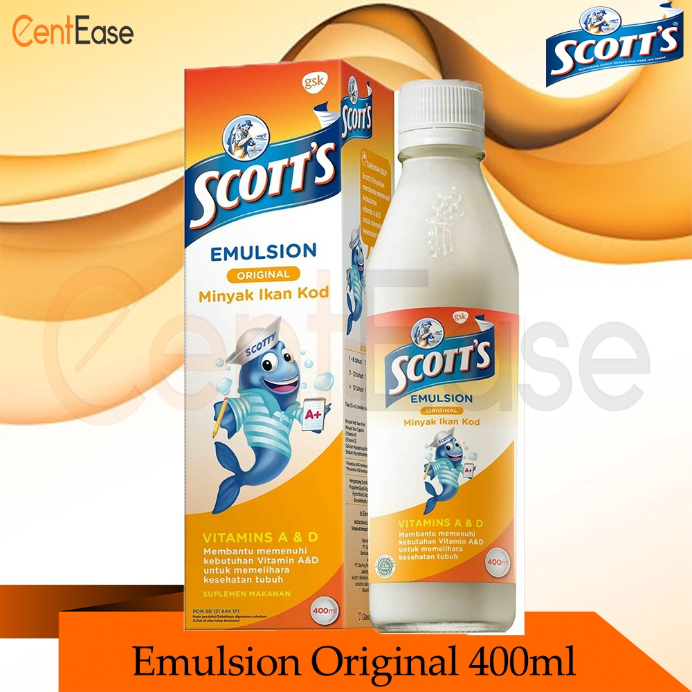 Scott S Emulsion Cod Liver Oil Extra 400ml Original Scotts Shopee Malaysia