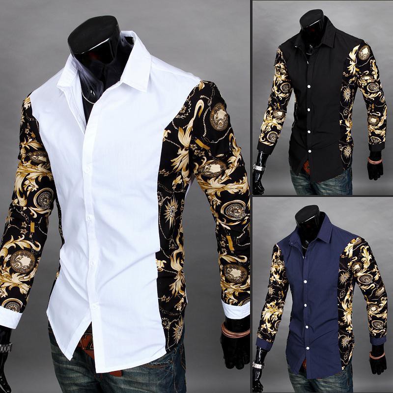 black and gold shirt mens