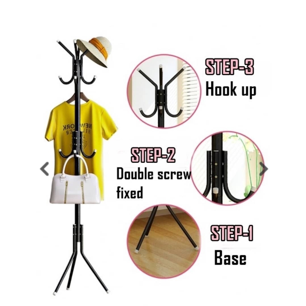 [READY STOCK] FINSSO: Hanging Pole Rack / Penyangkut Baju / Rak Gantung Baju/ Topi