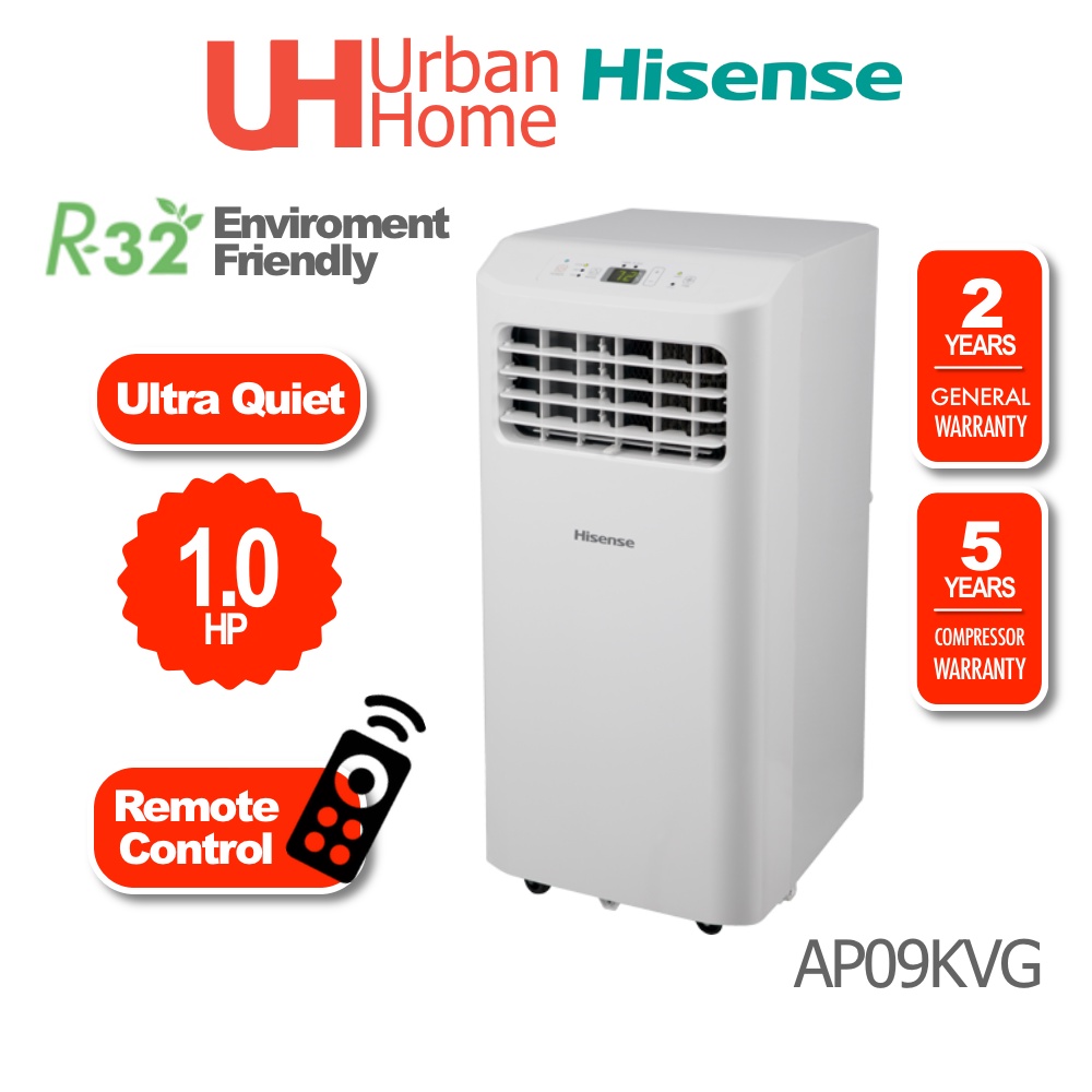 Hisense Portable AirCond R32 Air Conditioner (1.0HP) AP09KVG Shopee