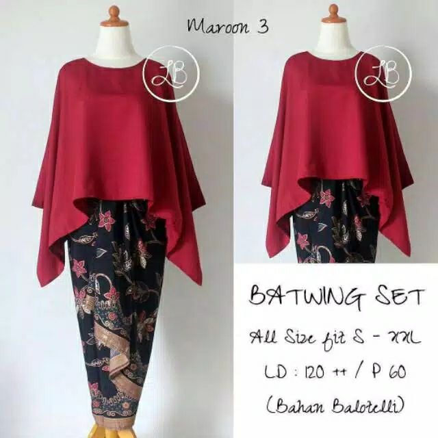 Batik Batwing set baju  kain  batik Shopee Malaysia