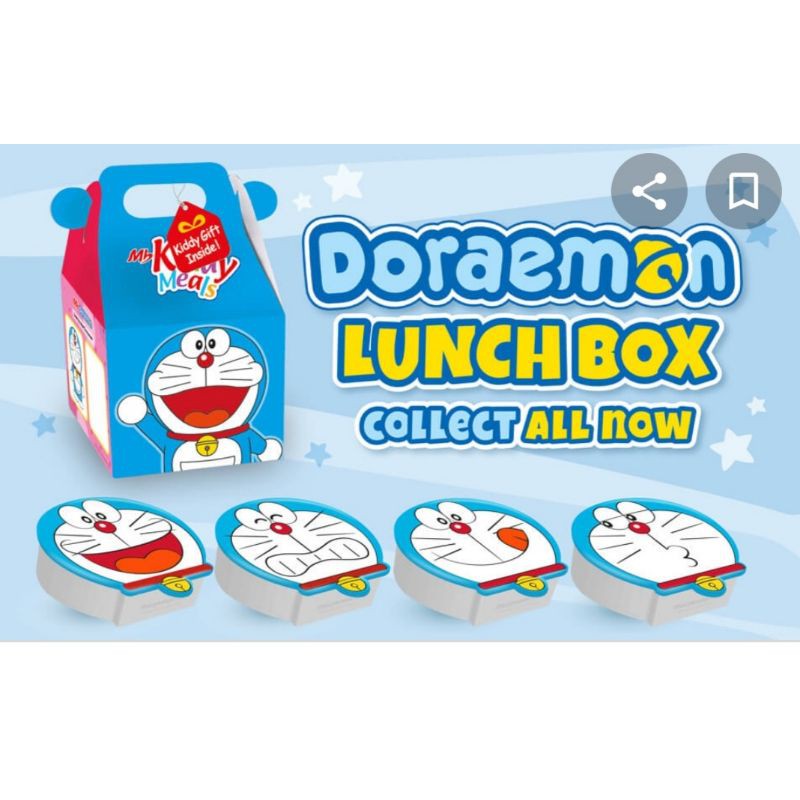 (READY STOCKS) Marrybrown Doraemon lunch box /Bekas Makanan Doraemon 小叮当饭盒