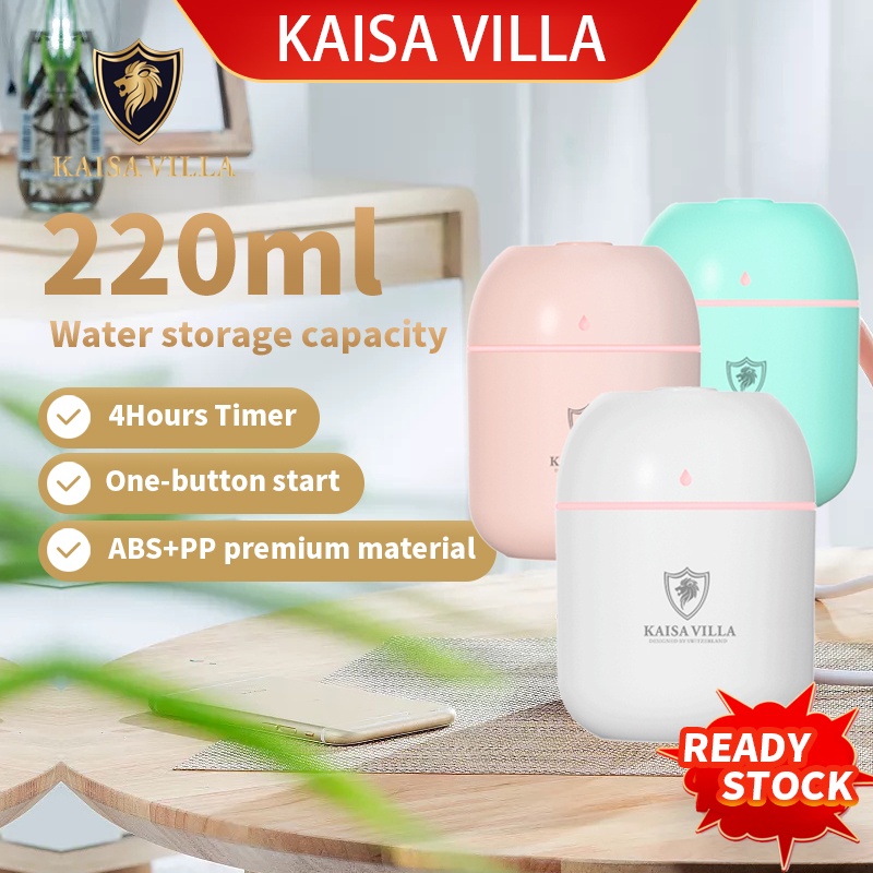 Kaisa Villa Air Humidifier With Essential Cotton Swab (200ml) Shopee