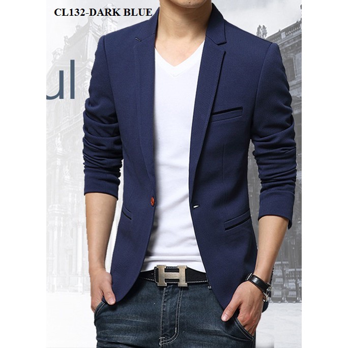 CL132 Korean Style Smart Casual Men Blazer Slim Suit Coat Men Plus Size ...