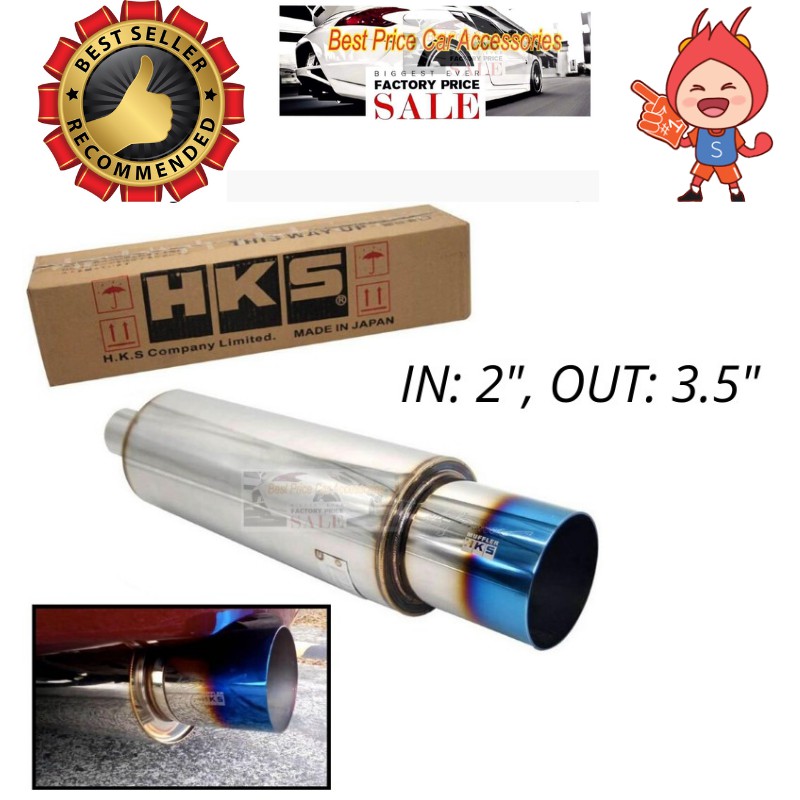 Car HKS JASMA MUFFLER EXHAUST Stainless Steel Exhaust Small (IN 2