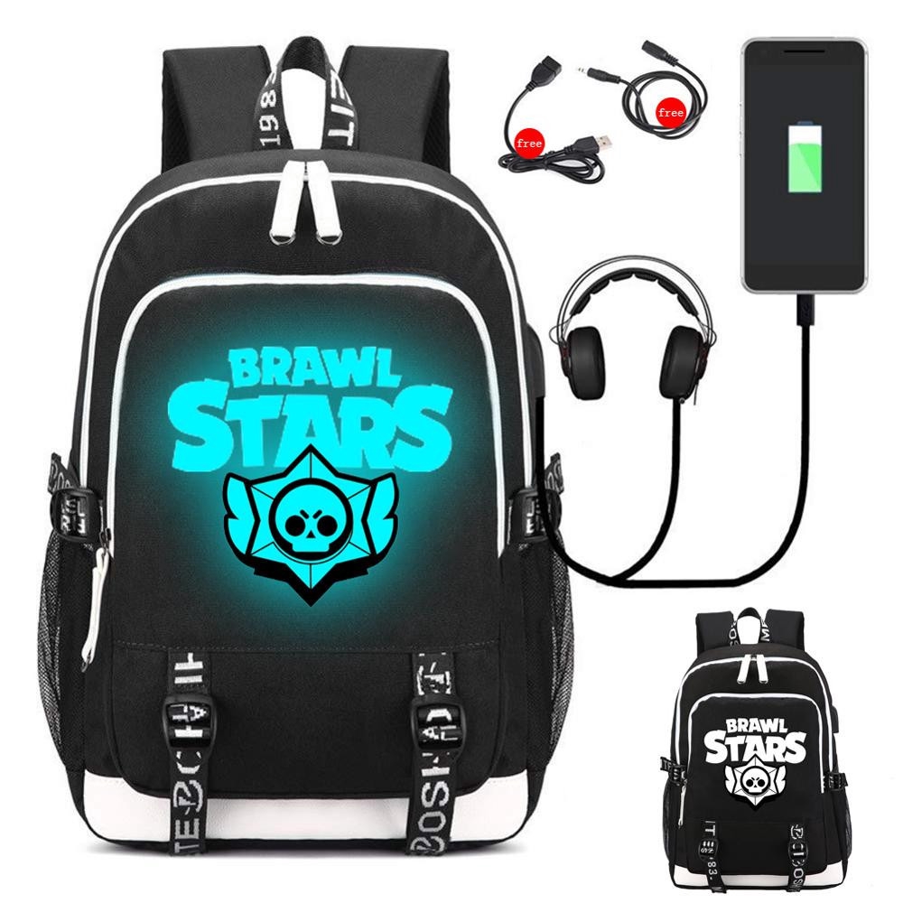 Game Brawl Stars Luminous Backpack Student Usb School Bag Teenager - hot game roblox student school bags fashion teenagers backpack kids gift bag cartoon laptopbag action toys for kids