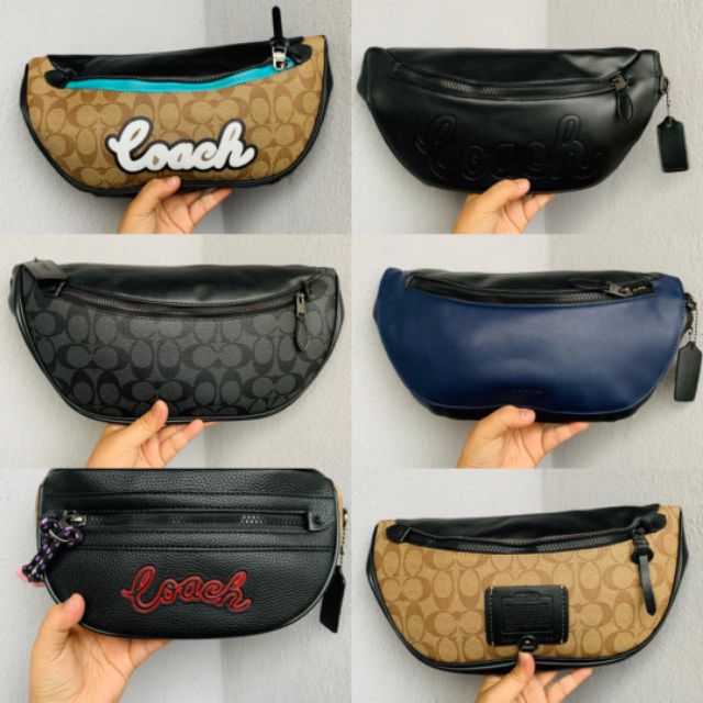 Coach semi leather bumbag waist Sling Pouch Belt Bag READY STOCK MALAYSIA |  Shopee Malaysia