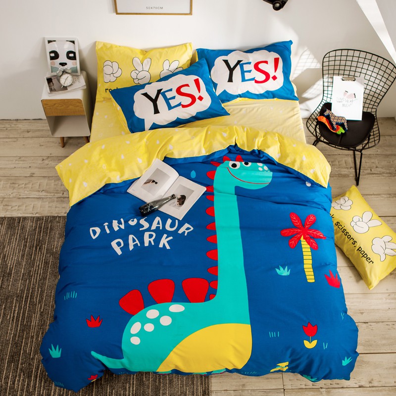 Cartoon Bedsheet 100 Cotton Kids Bedsheet Single Size Queen Size King Size Bedsheet Fitted Cadar Shopee Malaysia