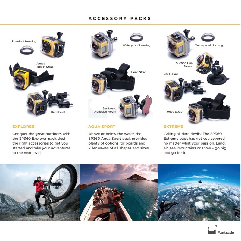 kodak pixpro sp360 action cam with aqua sport pack