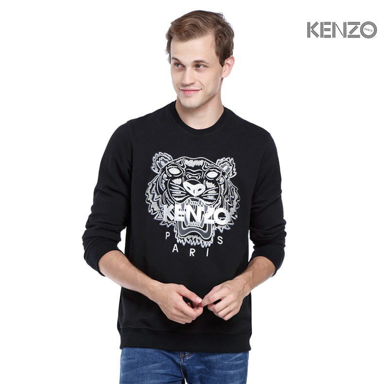 kenzo jumper black and silver