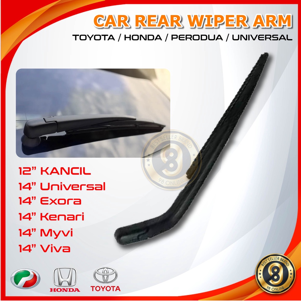 Car Rear Wiper Arm Wiper Belakang Kereta (12"/14" ) For Myvi Viva