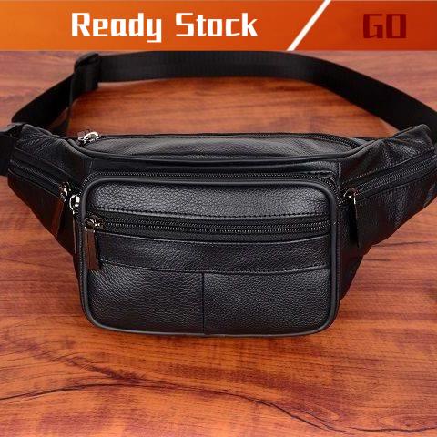 Ready Stock Beg Sandang Lelaki Bag Sandang Lelaki Sling Beg Men S Bags Wallets Waist Bag Men And Women Leather Leathe