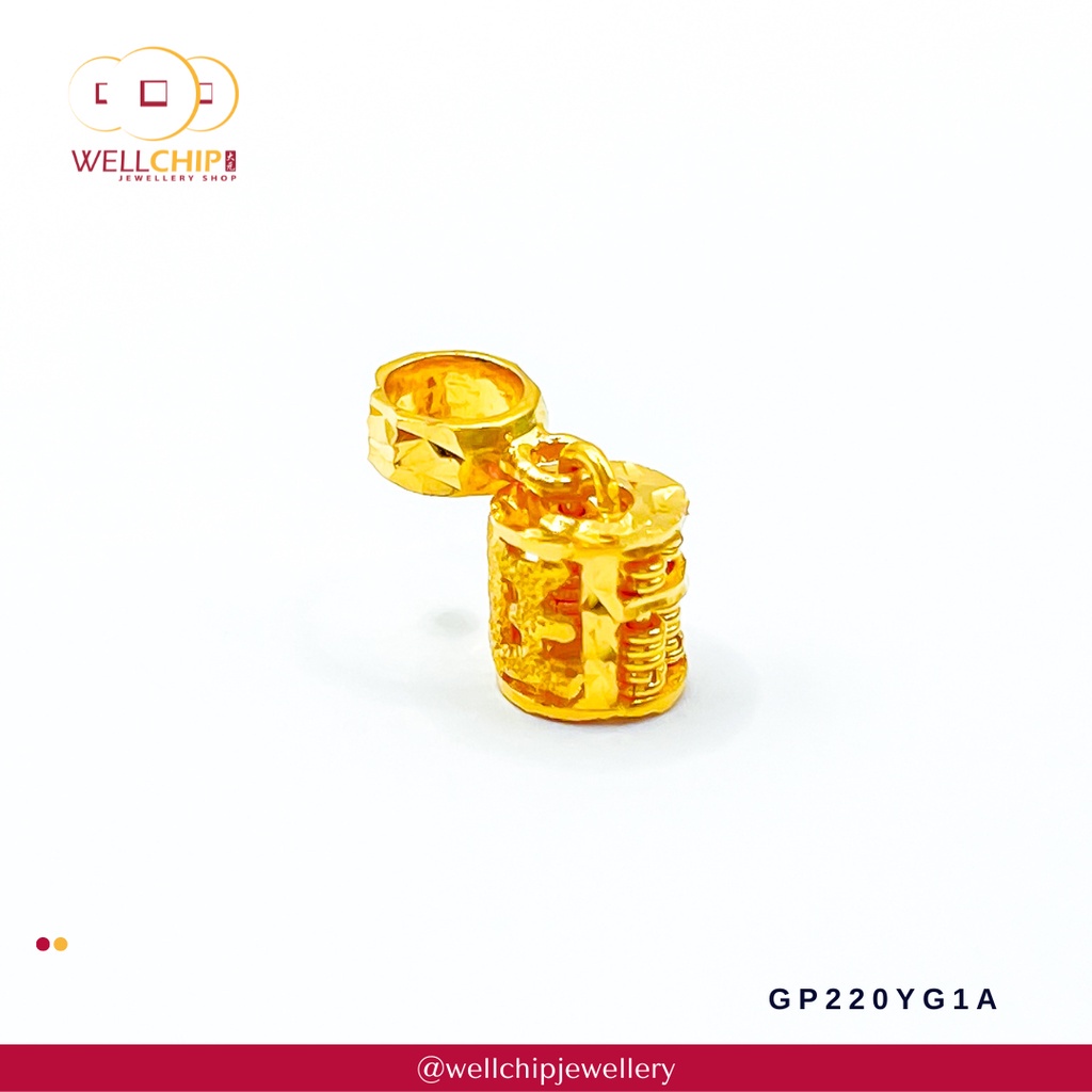 Loket Emas 916 Abakus | Abacus 916 Gold Pendant | Emas 916 | Kedai Emas WELL CHIP
