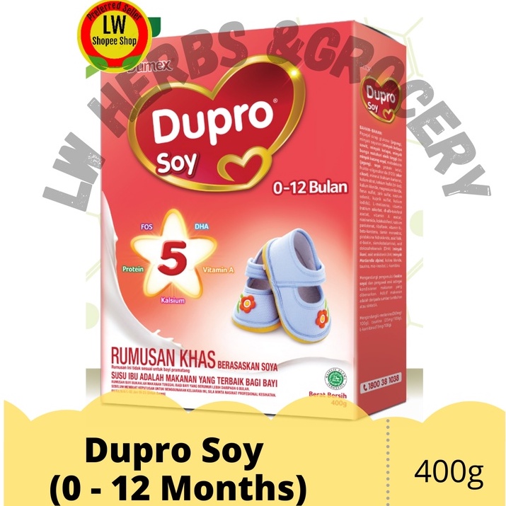 Dupro Soy 0 12 Months 400g