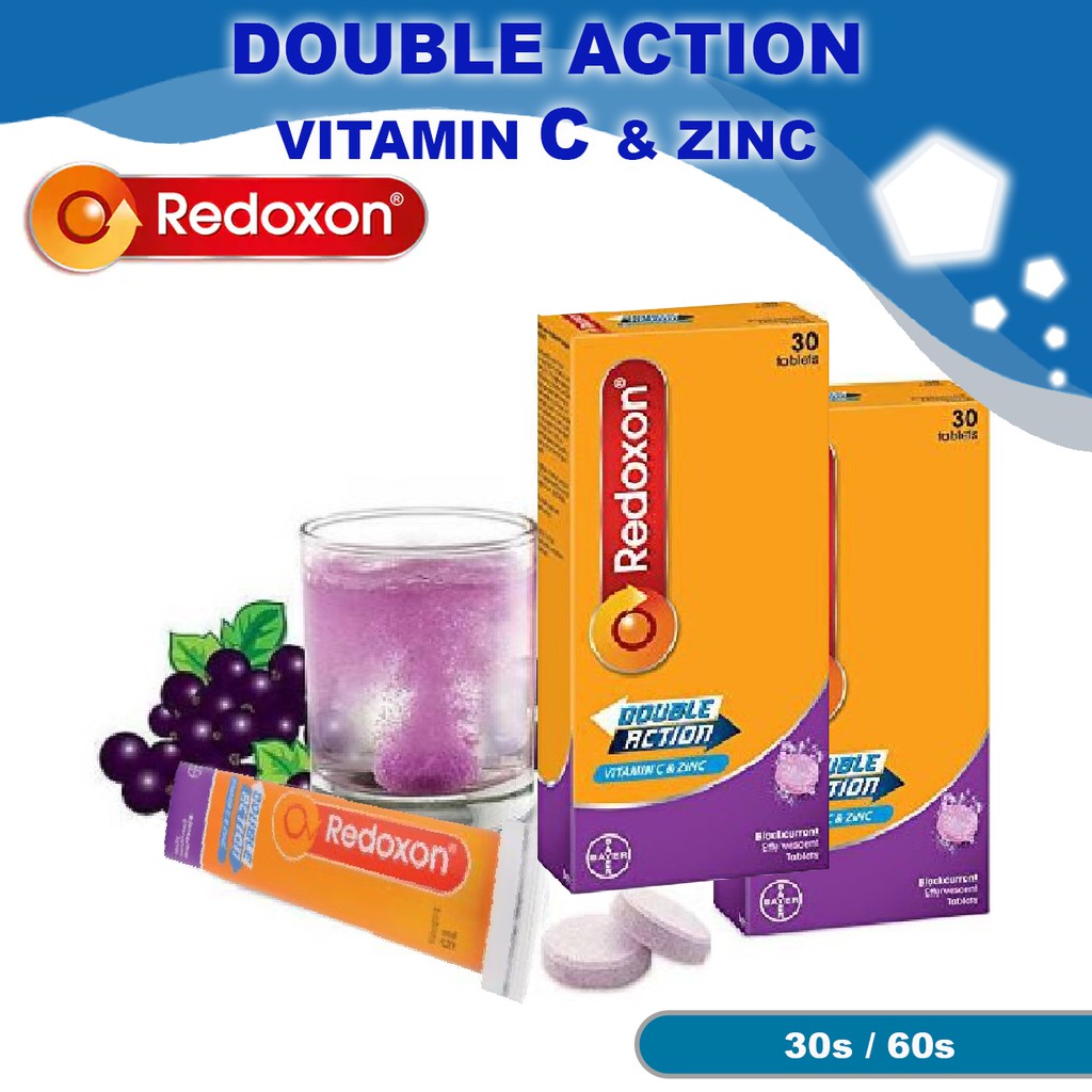 Redoxon Double Action Effervescent Blackcurrant Tablets 30 S 60 S Shopee Malaysia