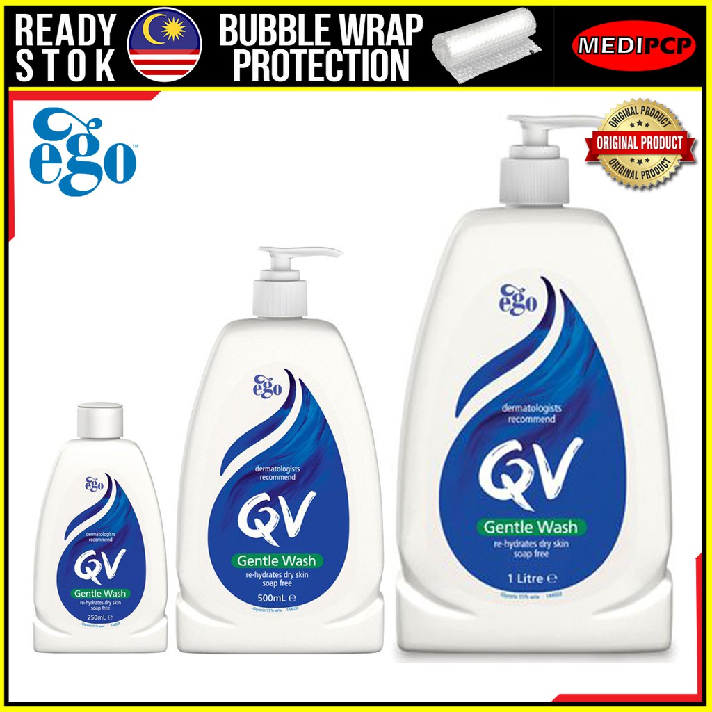 Qv Gentle Wash 250g 500g 1kg Sabun Mandian Untuk Kulit Kering Dan Sensitif Dry And Sensitive Skin Exp 08 2024