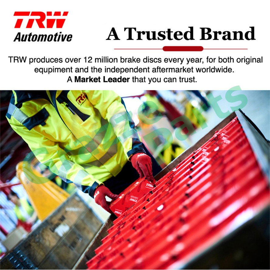 (2 pcs) TRW Disc Brake Rotor Front for DF4928 Chevrolet 