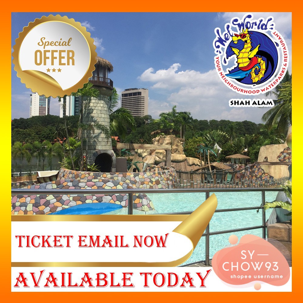 (TICKET EMAIL NOW) Wet World Shah Alam Water Park Promo