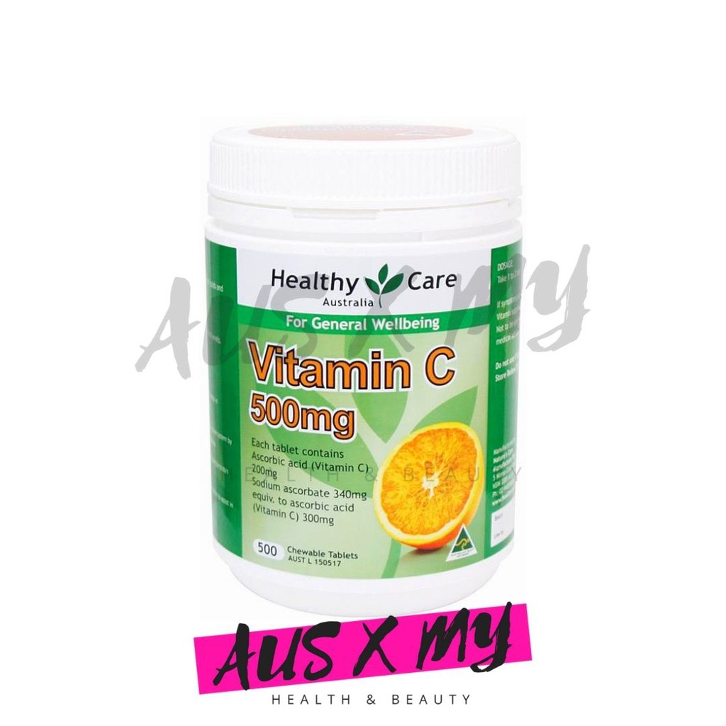 AUS X MY Healthy Care Vitamin C 500mg Chewable Tablet [500 tabs