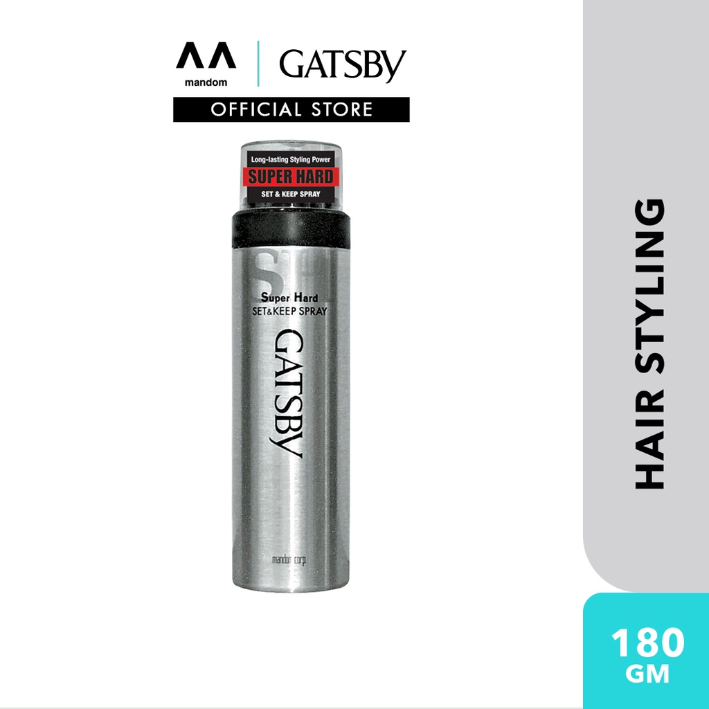 GATSBY Set & Keep Spray Super Hard 180g (mens hair spray, spray hair, spray  hair setting) | Shopee Malaysia